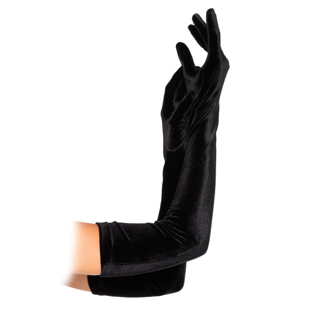 Leg Avenue - Velvet Opera Length Gants de costume - Noir